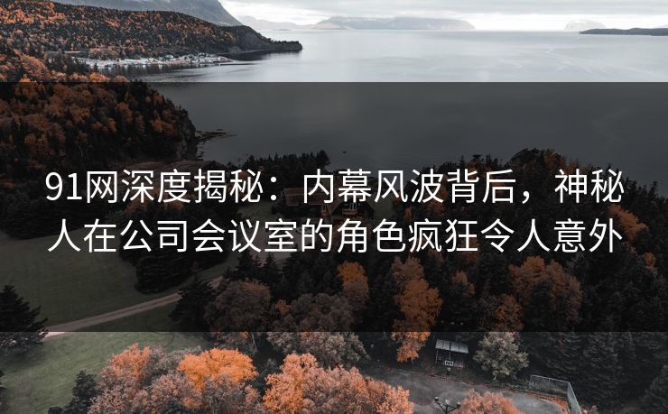 91网深度揭秘：内幕风波背后，神秘人在公司会议室的角色疯狂令人意外